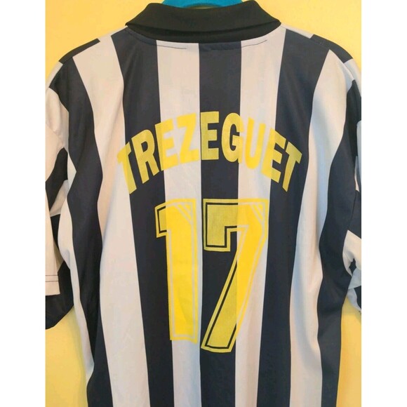 Vtg Juventus Football Soccer Trezeguet Jersey Sky Sport Futbol Italia FC Sz XL - Picture 9 of 11